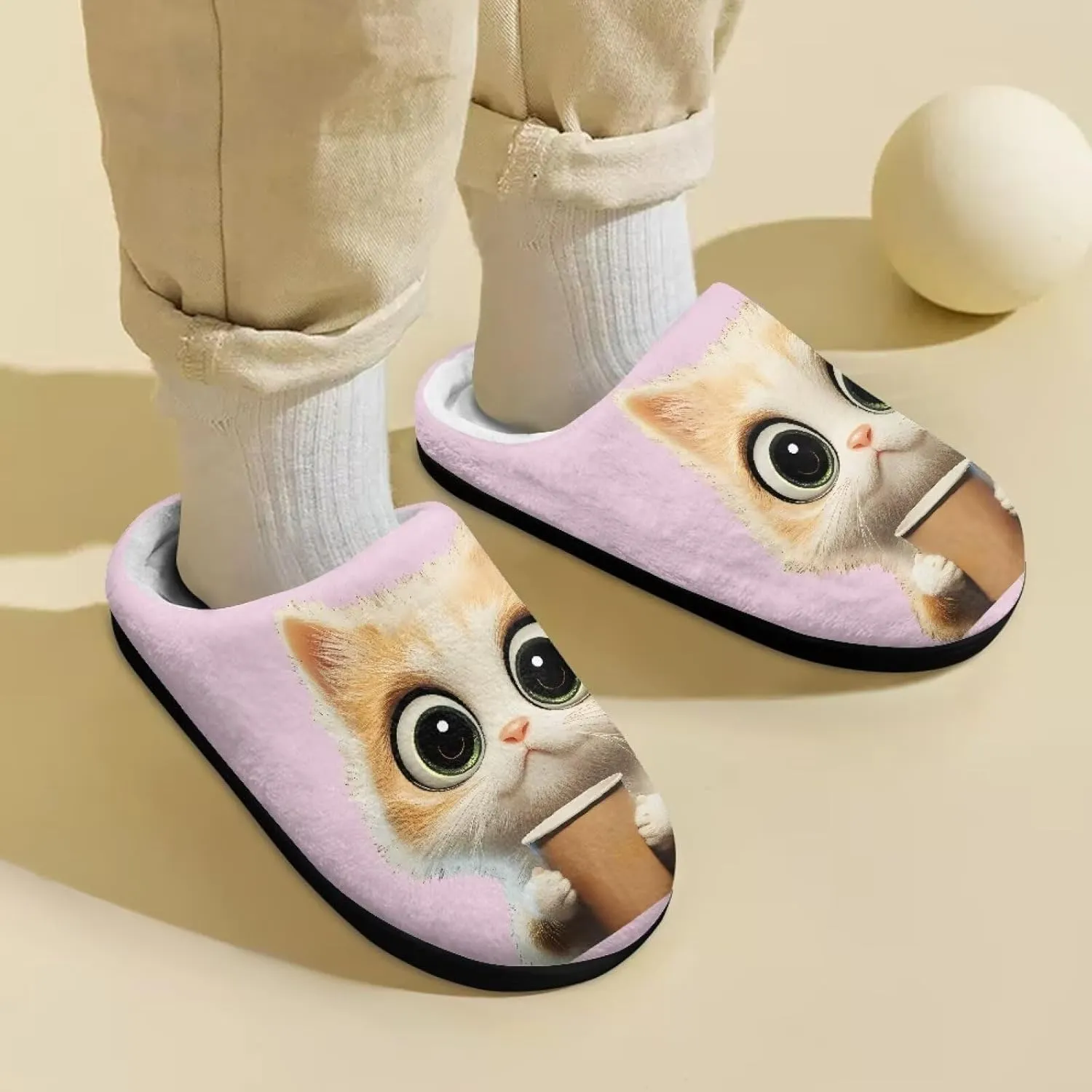 Kids Slip-On Fuzzy House Slipper Outdoor Soft Non-Slip Slippers Warm Cute Slippers for Toddler Boys GirlsLittle kids US 9-15