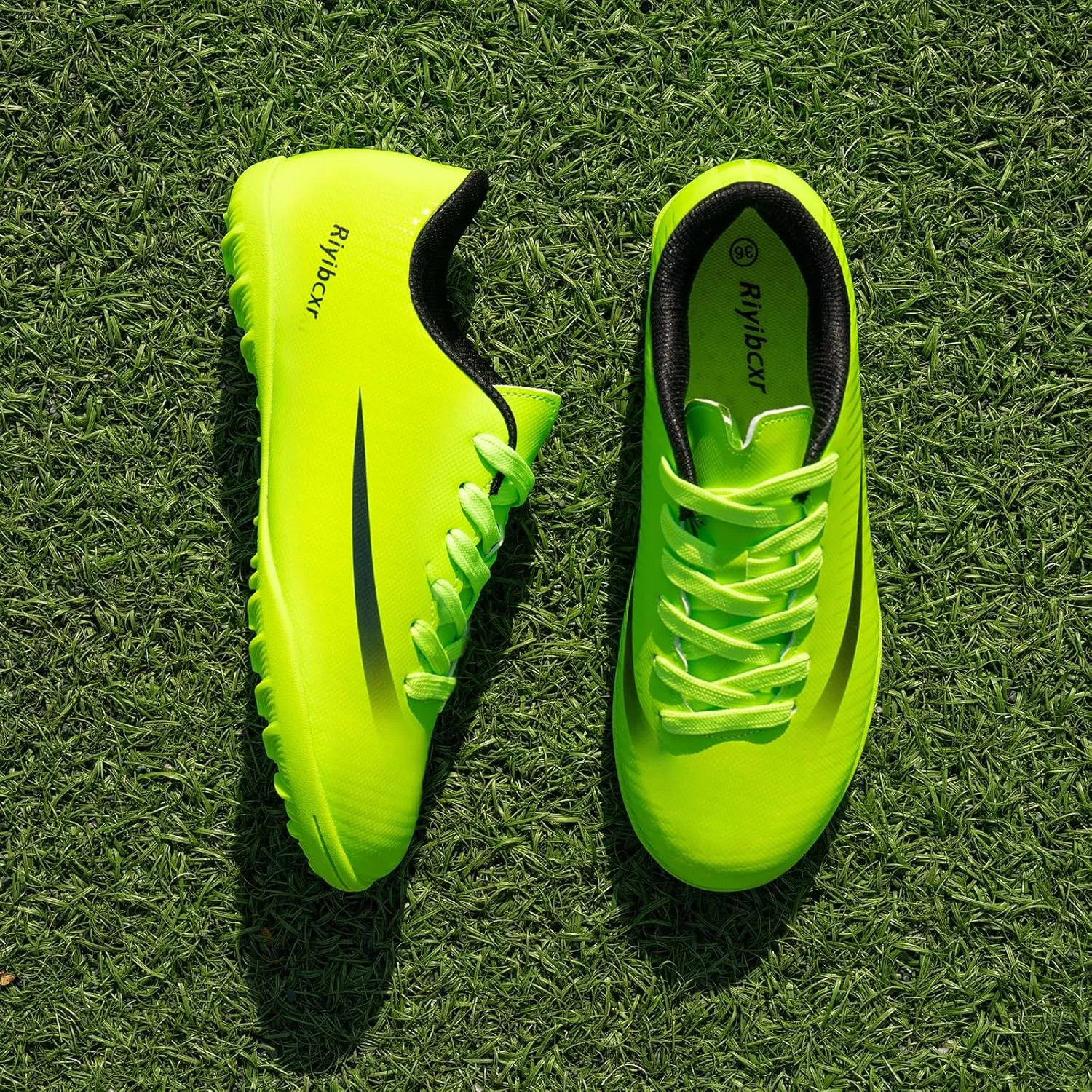 Kids Soccer Cleats Unisex-Child Lightweight Football Shoes Turf Youth Boys Girls Futsal Training Indoor Outdoor