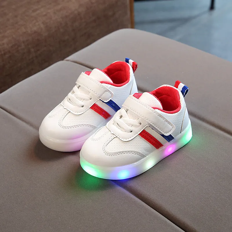 KIDS White LED Sneakers Shoes
