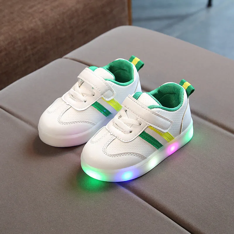 KIDS White LED Sneakers Shoes
