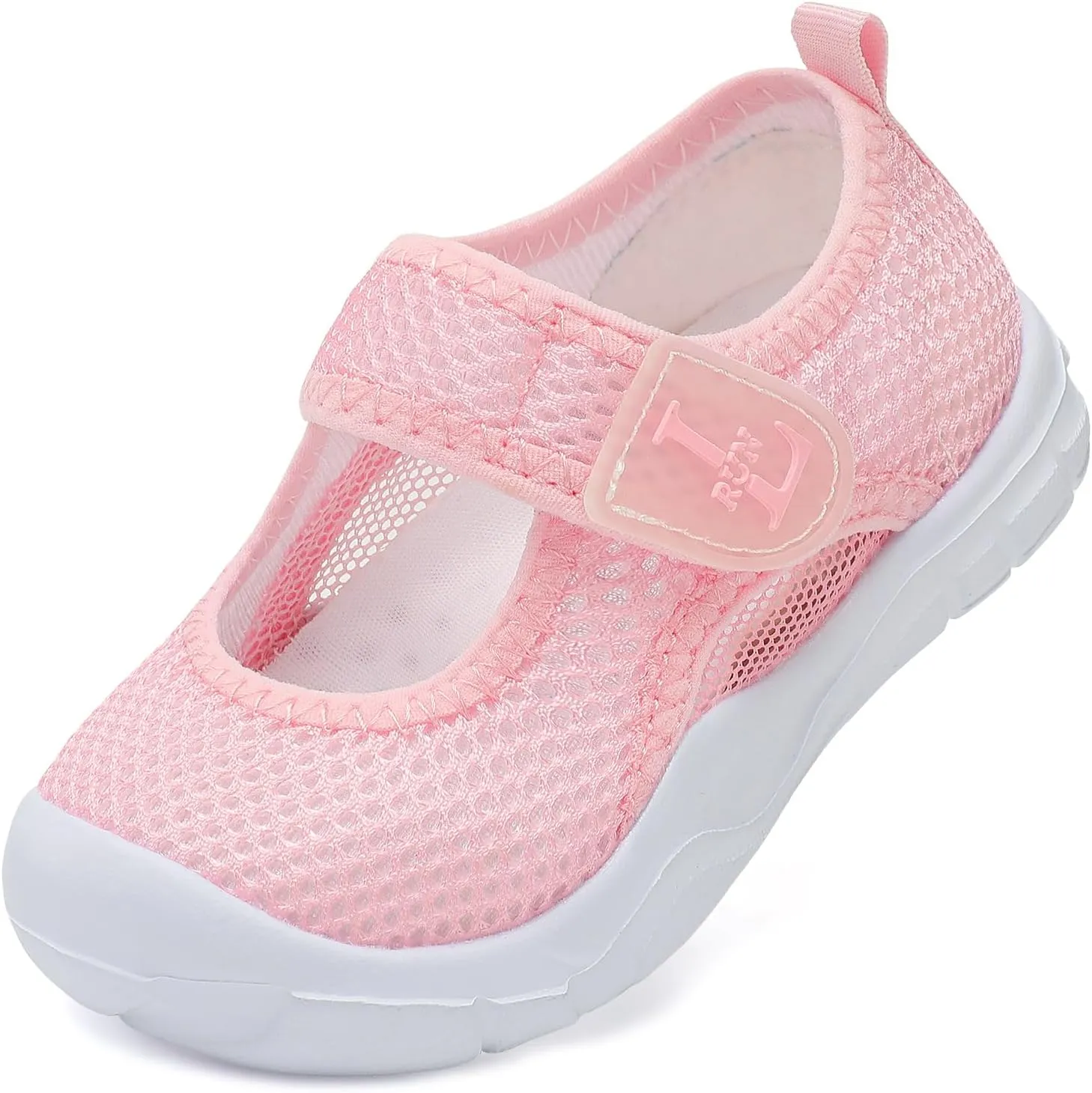 L-RUN Toddler Sandals Summer Boys Girls Adjustable Kids Sandal with Hook Loop Closed-Toe Lightweight Outdoor Sport Sandals