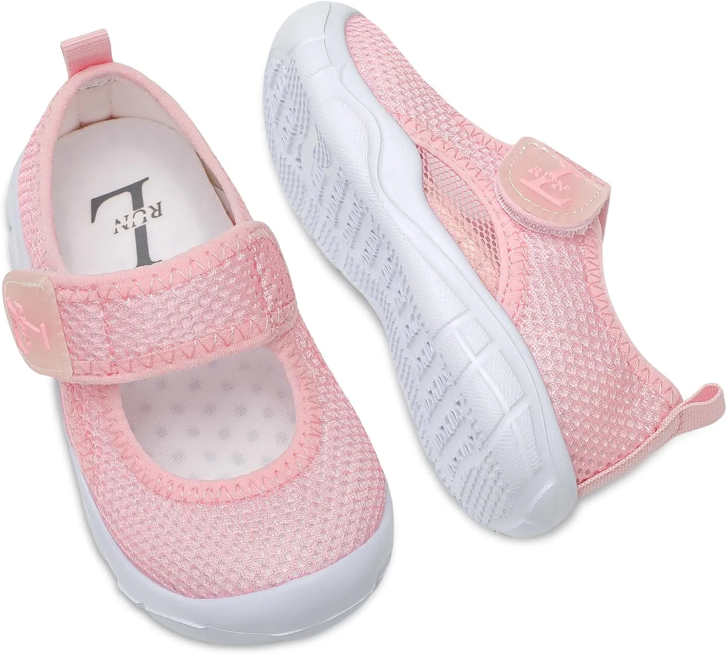 L-RUN Toddler Sandals Summer Boys Girls Adjustable Kids Sandal with Hook Loop Closed-Toe Lightweight Outdoor Sport Sandals
