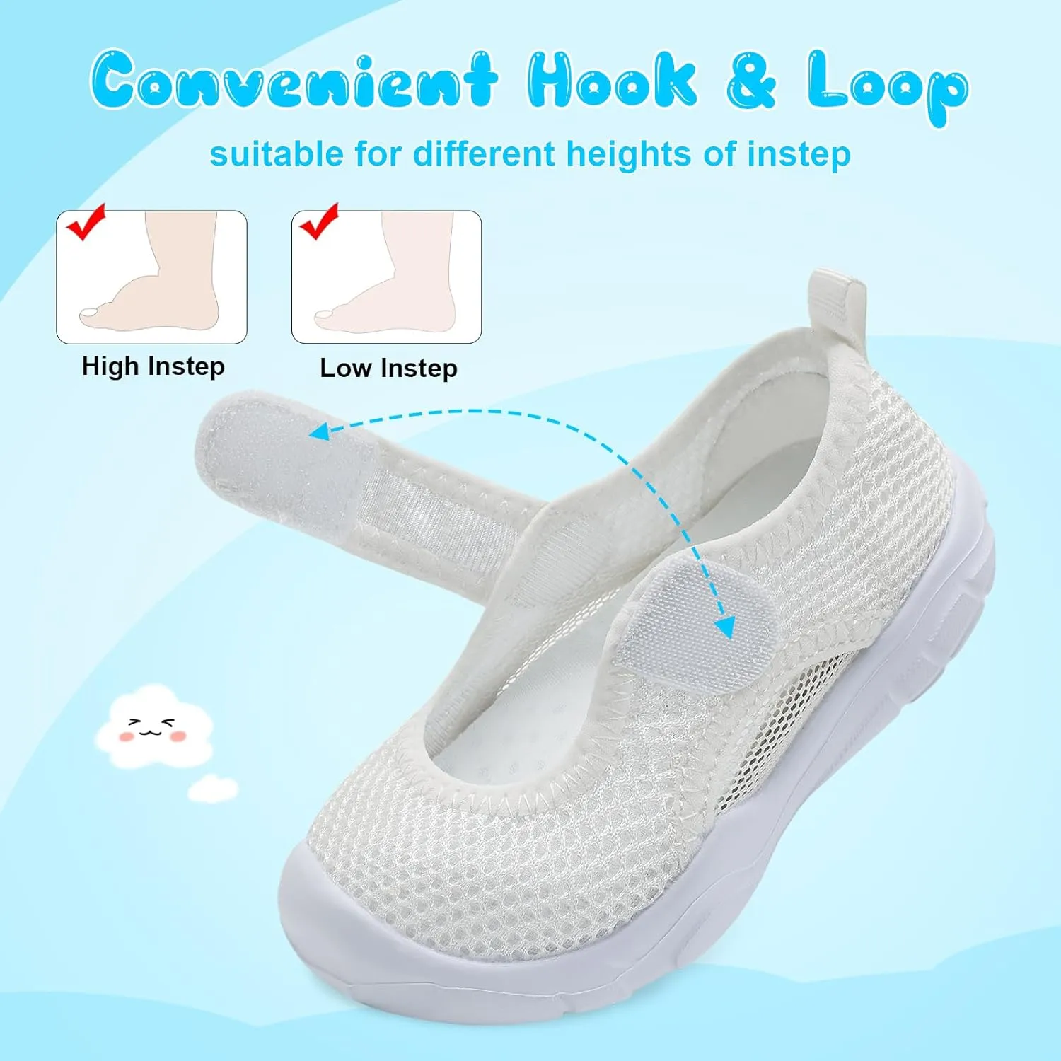 L-RUN Toddler Sandals Summer Boys Girls Adjustable Kids Sandal with Hook Loop Closed-Toe Lightweight Outdoor Sport Sandals