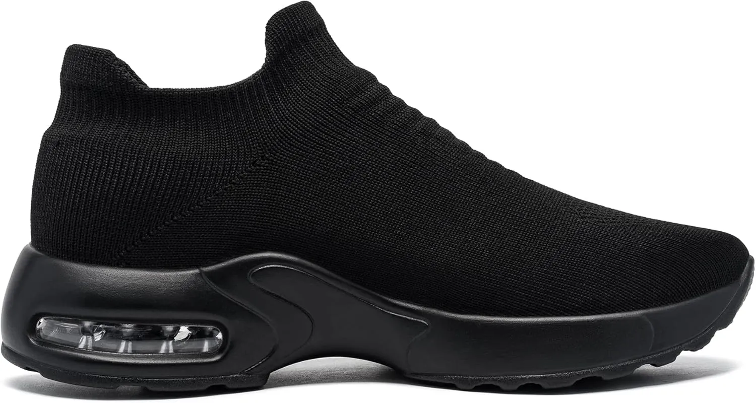 LARNMERN Steel Toe Sneakers for Women Slip On Safety Toe Work Shoes Air Cushion Walking Casual Shoes Lightweight Comfortable