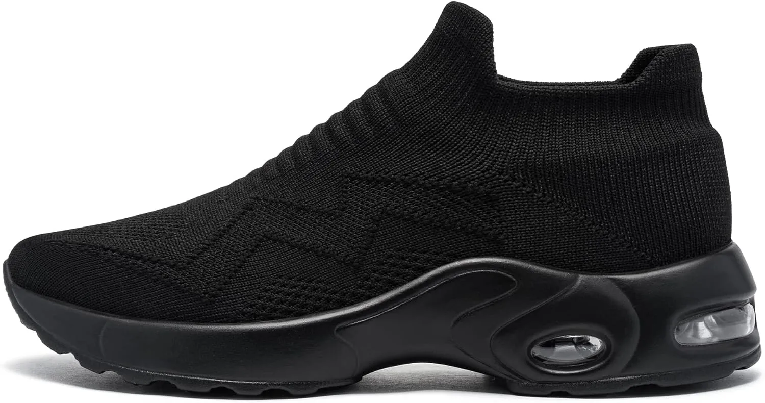 LARNMERN Steel Toe Sneakers for Women Slip On Safety Toe Work Shoes Air Cushion Walking Casual Shoes Lightweight Comfortable