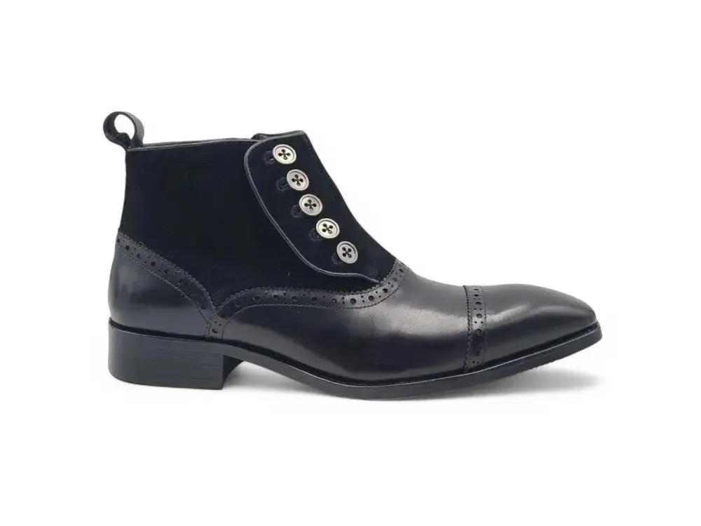 Leather & Suede Slip-On Boot