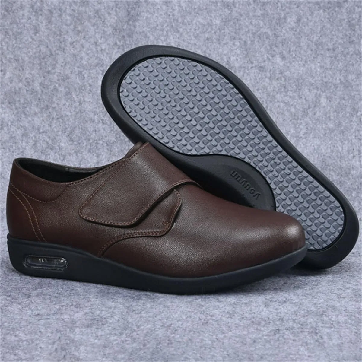 Leather Diabetic Shoes for Unisex Comfy Extra Wide Arthritis Orthopedic Edema Shoes Adjustable Large Size Walking Shoes for Elderly