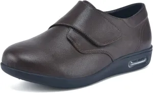 Leather Diabetic Shoes for Unisex Comfy Extra Wide Arthritis Orthopedic Edema Shoes Adjustable Large Size Walking Shoes for Elderly