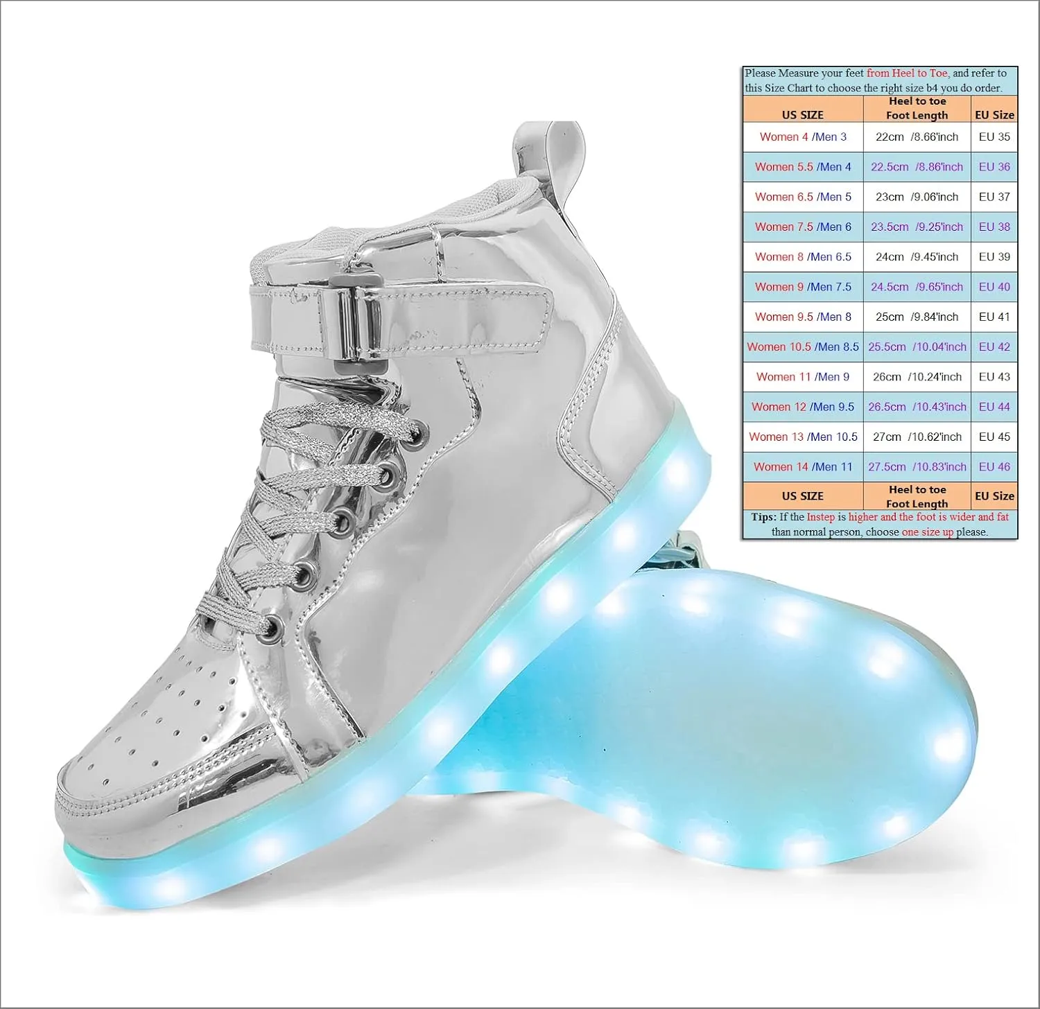 LED Light Up High Top Sneakers Flashing Shoes for Women Men Teens with USB Charging Glowing Luminous Shoes