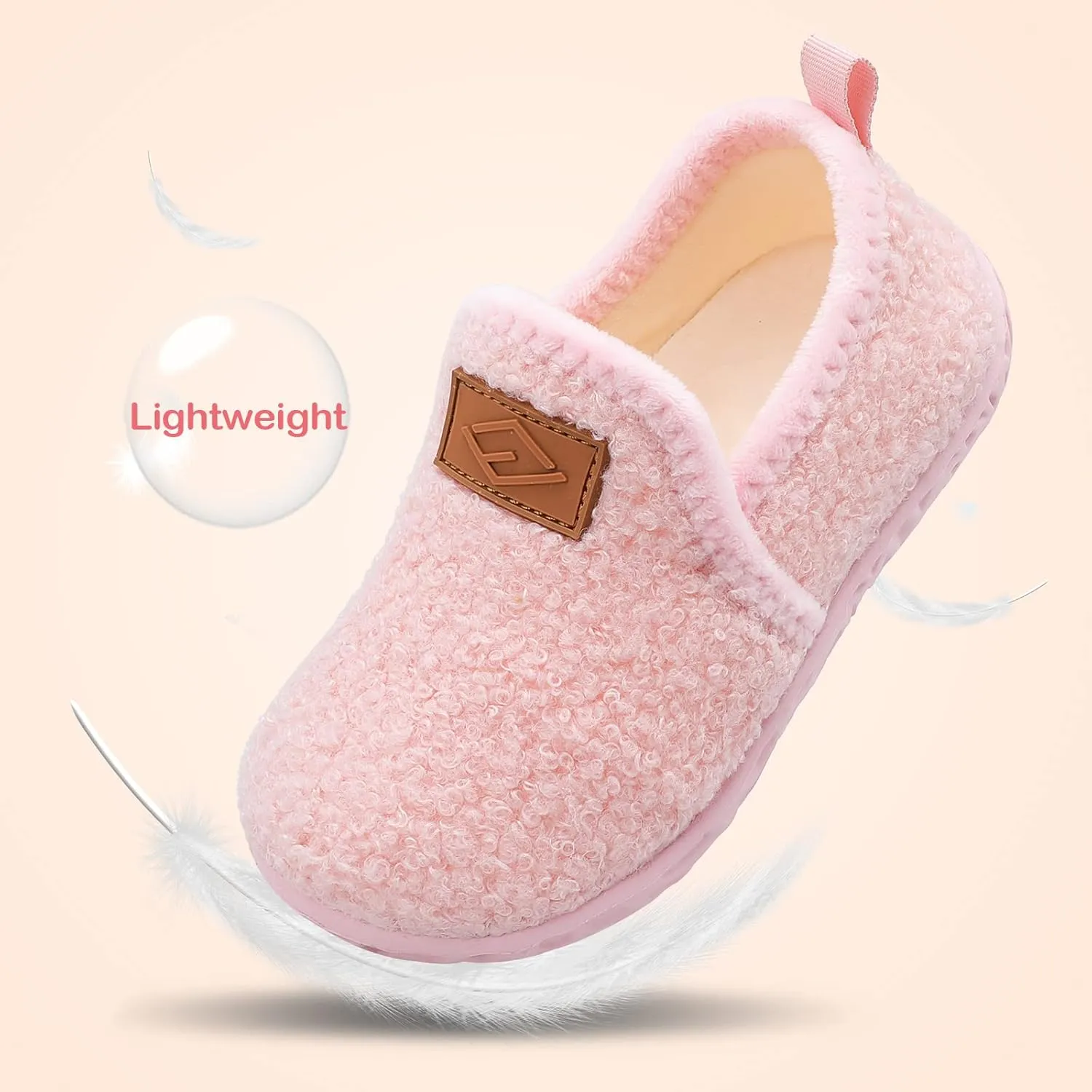 Lefflow Toddler Slippers Boys Girls House Shoes Slip on Baby Sock Shoes Lightweight Outdoor Walking Shoes