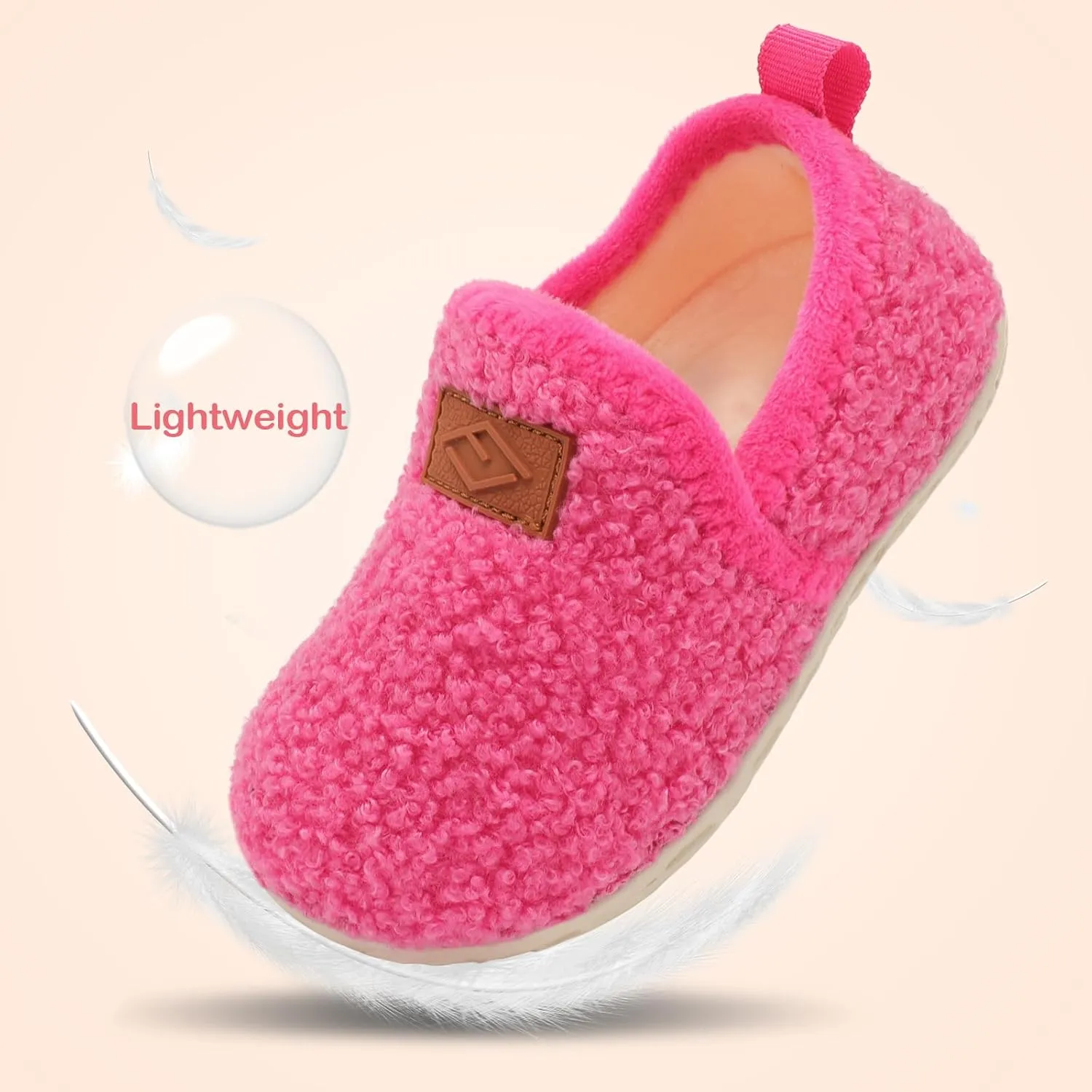 Lefflow Toddler Slippers Boys Girls House Shoes Slip on Baby Sock Shoes Lightweight Outdoor Walking Shoes