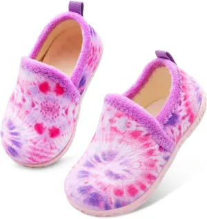 Lefflow Toddler Slippers Boys Girls House Shoes Slip on Baby Sock Shoes Lightweight Outdoor Walking Shoes