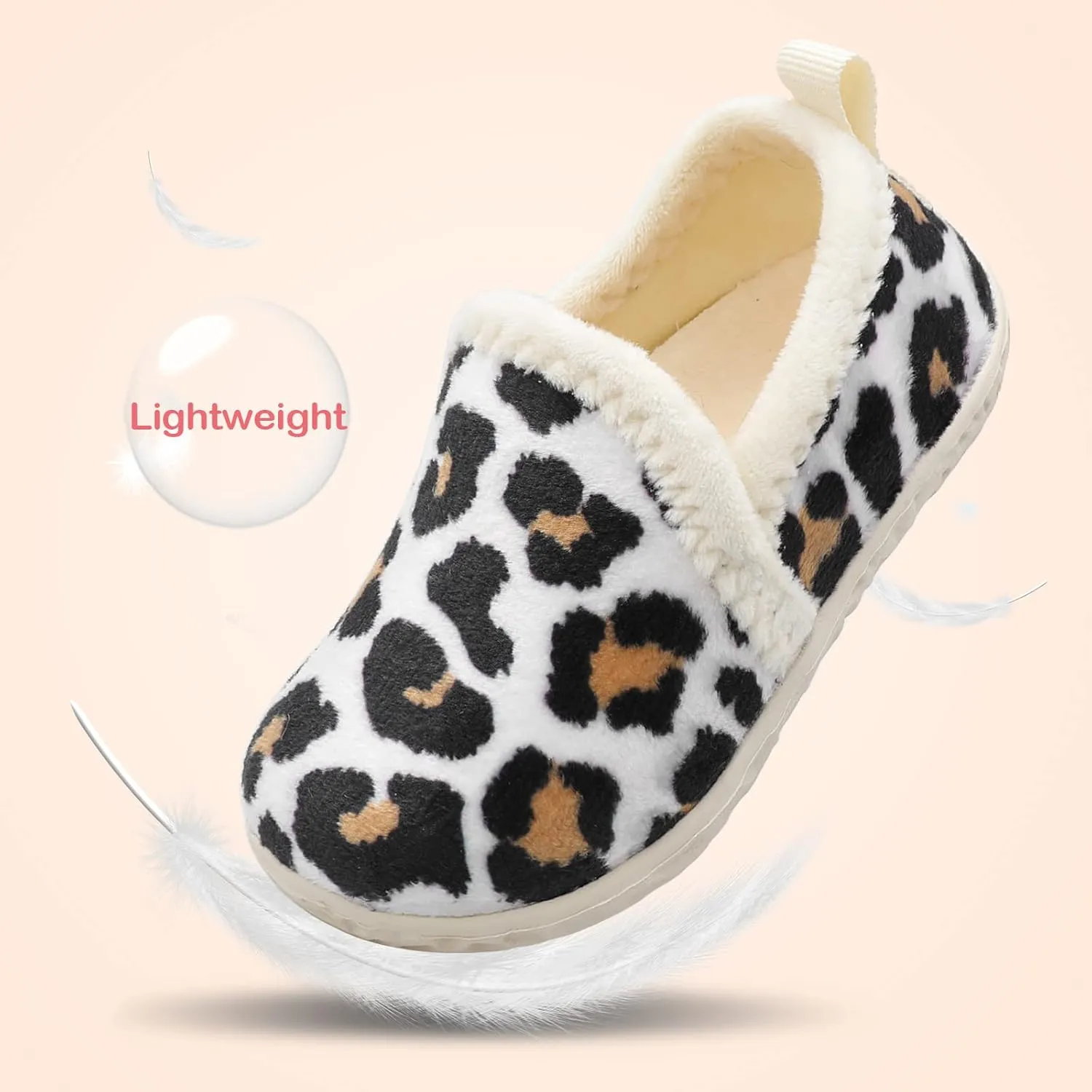 Lefflow Toddler Slippers Boys Girls House Shoes Slip on Baby Sock Shoes Lightweight Outdoor Walking Shoes
