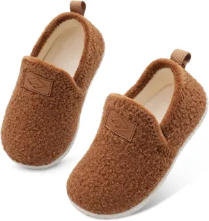 Lefflow Toddler Slippers Boys Girls House Shoes Slip on Baby Sock Shoes Lightweight Outdoor Walking Shoes