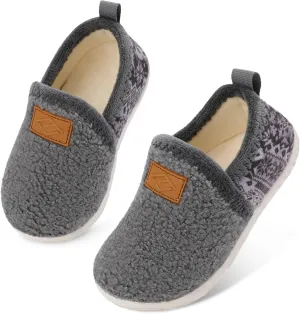 Lefflow Toddler Slippers Boys Girls House Shoes Slip on Baby Sock Shoes Lightweight Outdoor Walking Shoes