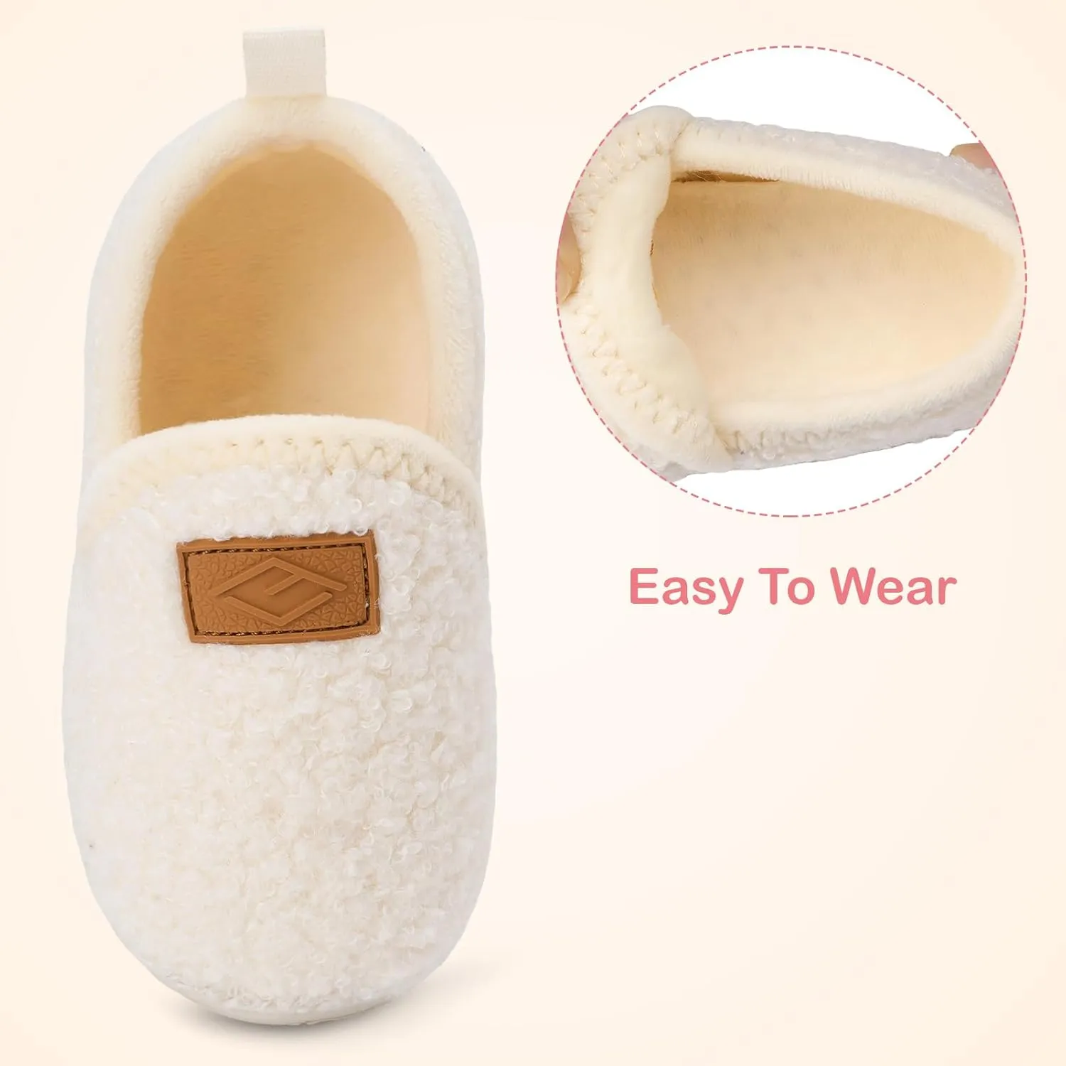 Lefflow Toddler Slippers Boys Girls House Shoes Slip on Baby Sock Shoes Lightweight Outdoor Walking Shoes
