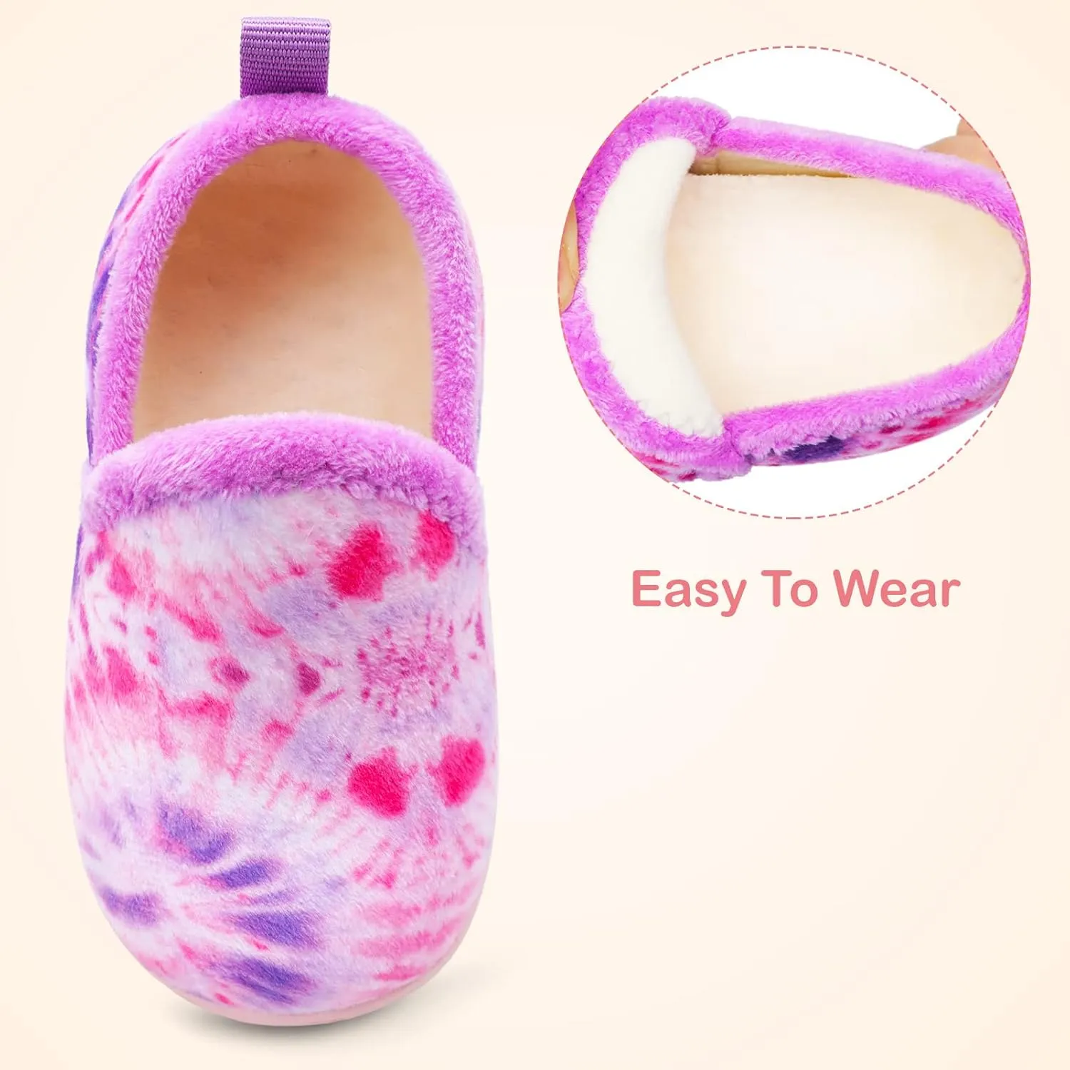 Lefflow Toddler Slippers Boys Girls House Shoes Slip on Baby Sock Shoes Lightweight Outdoor Walking Shoes