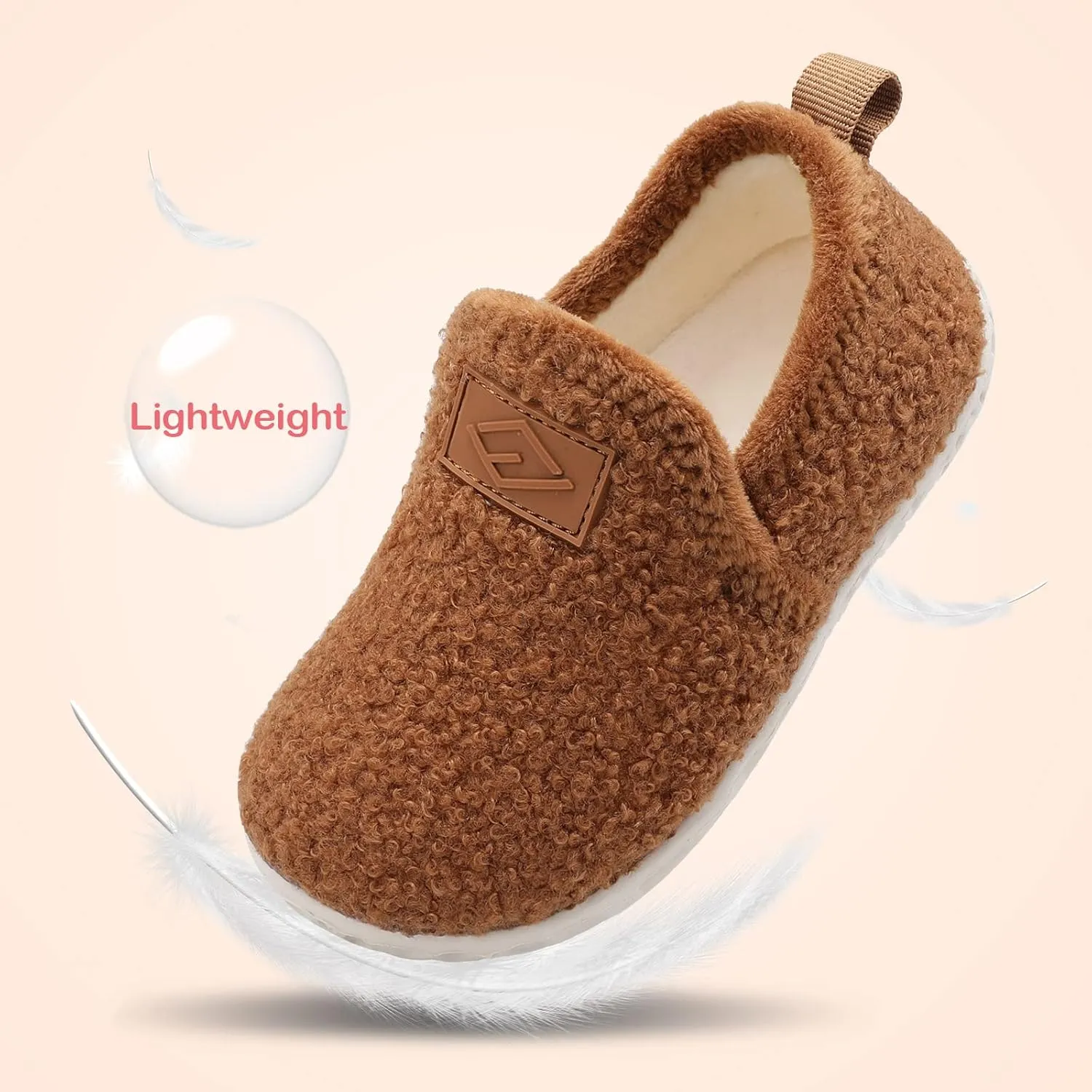 Lefflow Toddler Slippers Boys Girls House Shoes Slip on Baby Sock Shoes Lightweight Outdoor Walking Shoes