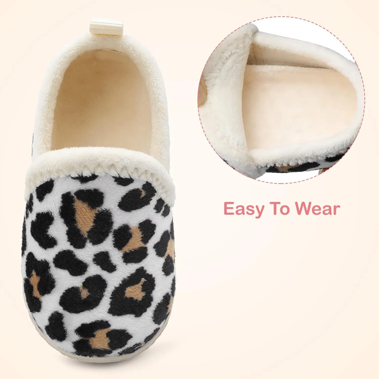 Lefflow Toddler Slippers Boys Girls House Shoes Slip on Baby Sock Shoes Lightweight Outdoor Walking Shoes