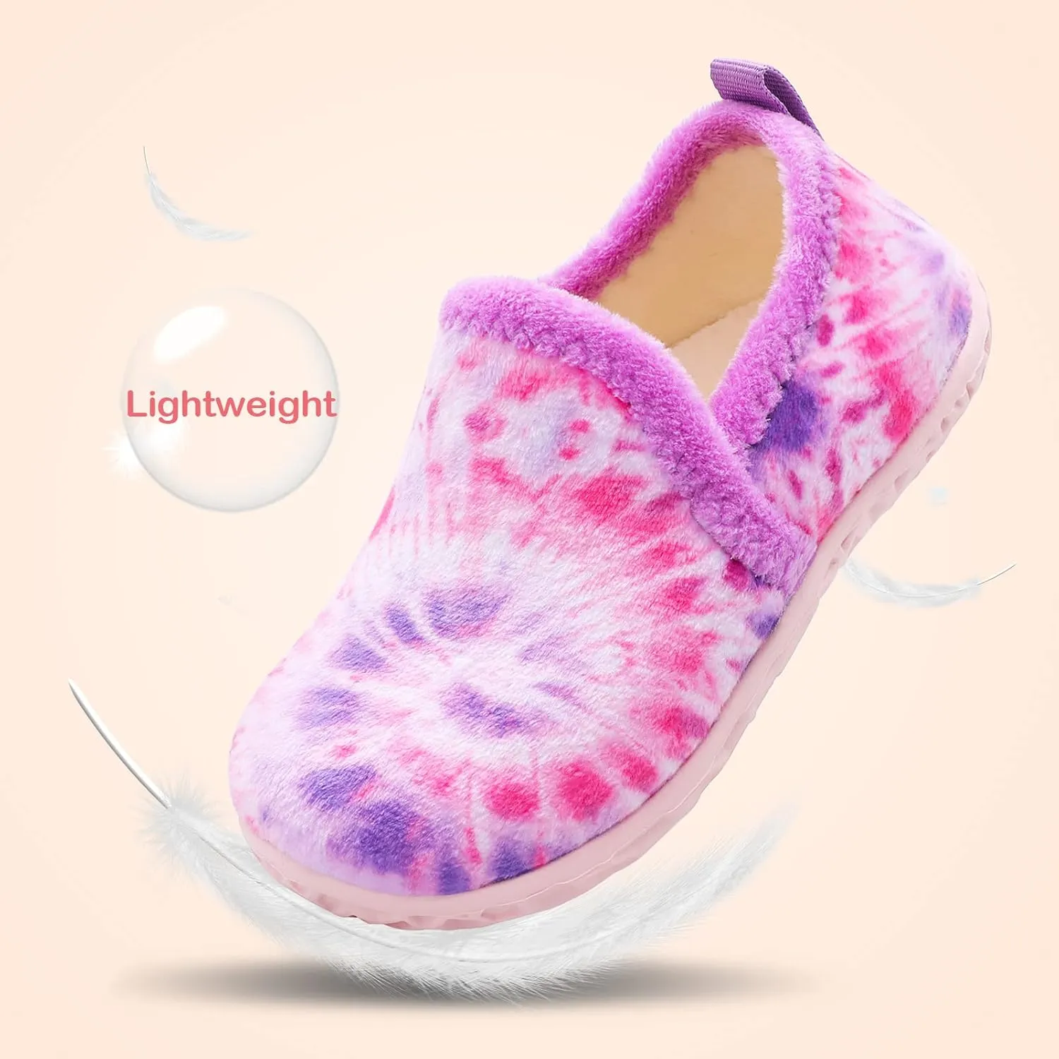 Lefflow Toddler Slippers Boys Girls House Shoes Slip on Baby Sock Shoes Lightweight Outdoor Walking Shoes