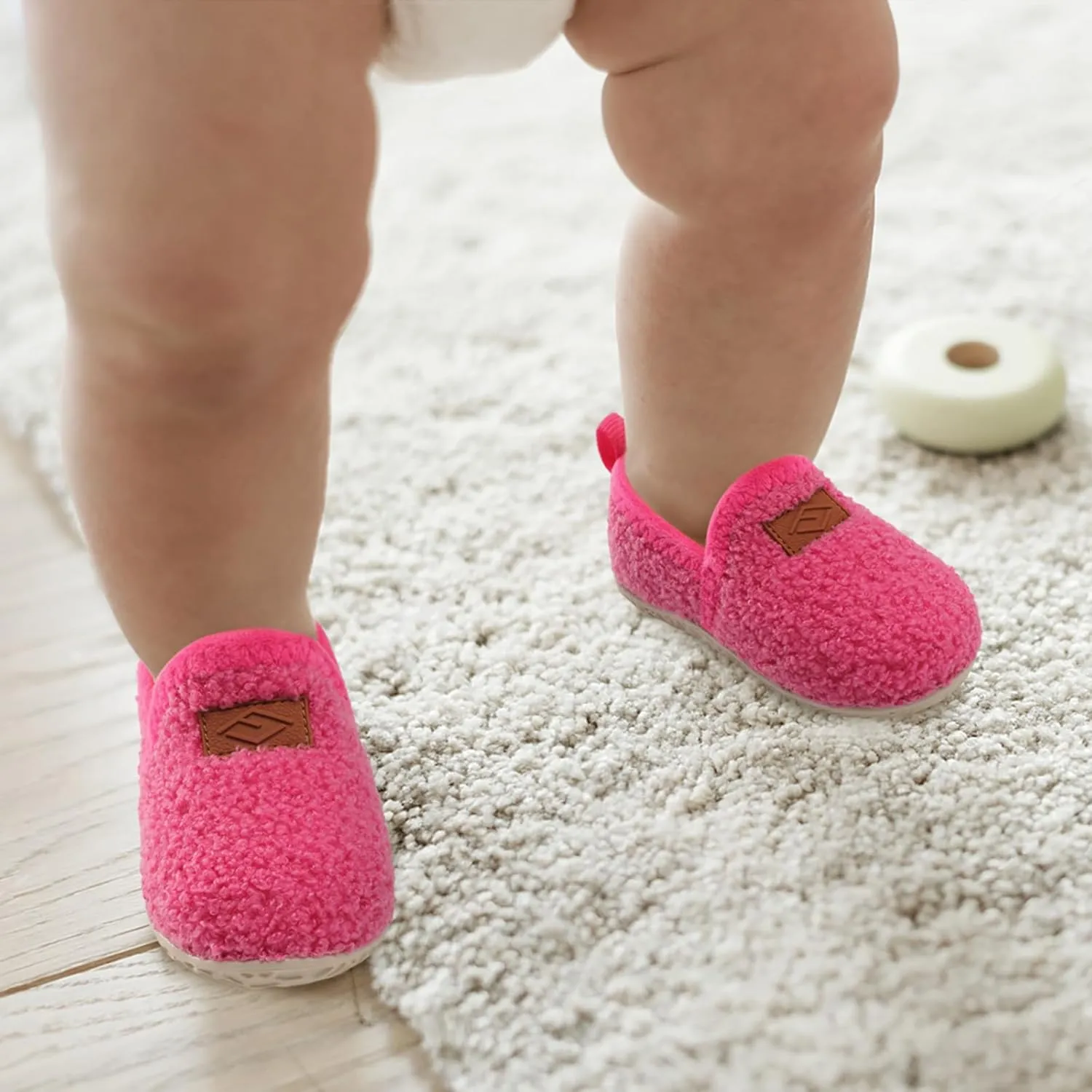 Lefflow Toddler Slippers Boys Girls House Shoes Slip on Baby Sock Shoes Lightweight Outdoor Walking Shoes