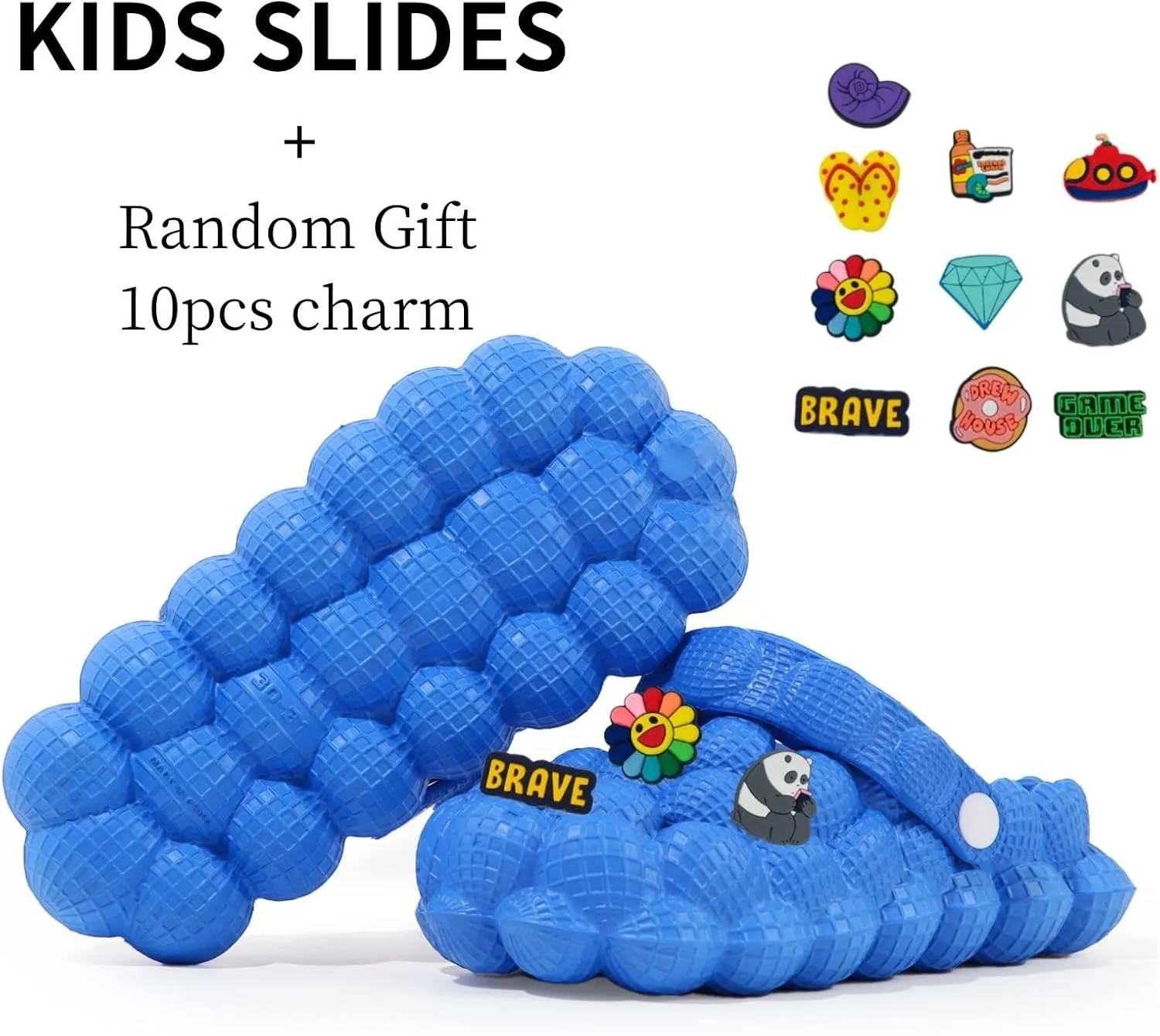LEPHYON Bubble Slides for Kids Sandals|Golf Ball Slides Shoes|Gargen Clogs Girls|Funny Slippers Boys Comfy Anti-Slip Lightweight Protect Foot
