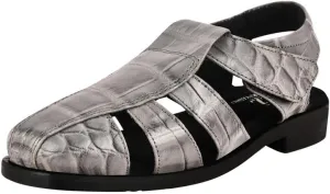 LIBERTYZENO Boys Crocodile Print Genuine Leather Kids Closed Toe Fisherman Sandal Shoes for Prom Graduation