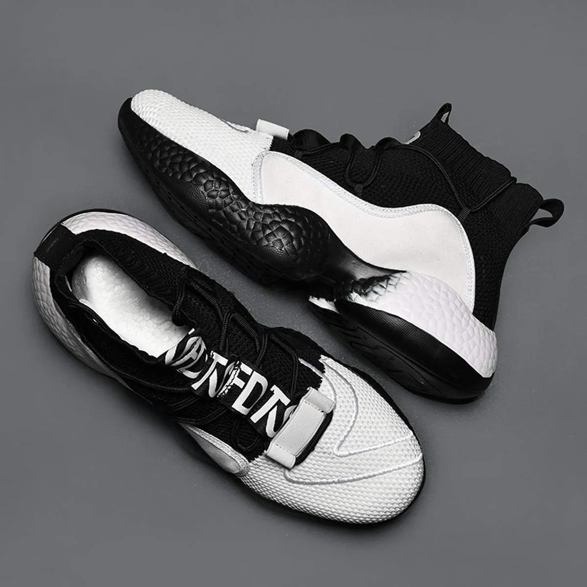 LIBINXIF Women's Men's Upper Light Breathable Fashion Non-Slip Sneakers Comfortable Walking Shoes Couple Shoes Sock Shoes Running Shoes Trainers Shoes Large Shoes