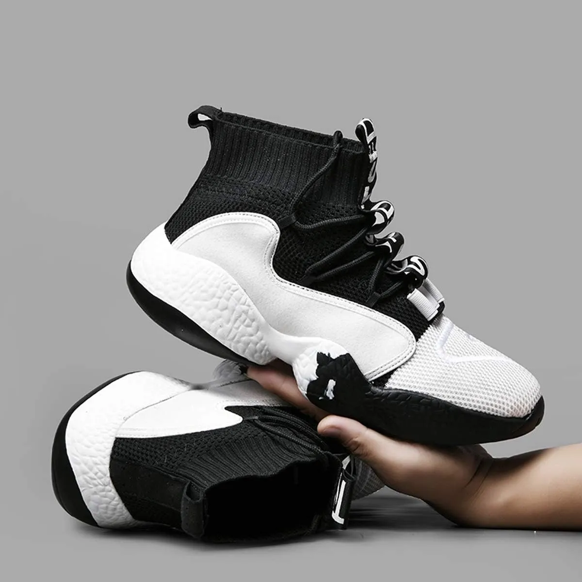 LIBINXIF Women's Men's Upper Light Breathable Fashion Non-Slip Sneakers Comfortable Walking Shoes Couple Shoes Sock Shoes Running Shoes Trainers Shoes Large Shoes