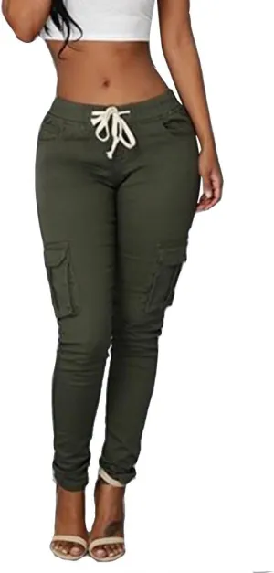 LINGMIN Women's Casaul Stretchy Pull-on Waist Skinny Solid Color Slim Leg Leggings Pants