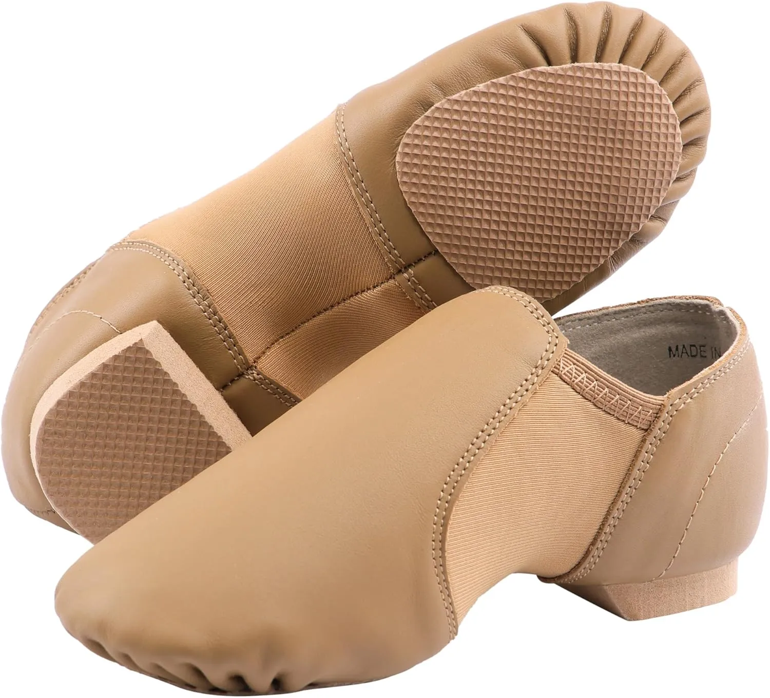 Linodes Leather Jazz Shoe Slip On for Girls and Boys (Toddler/Little Kid/Big Kid)