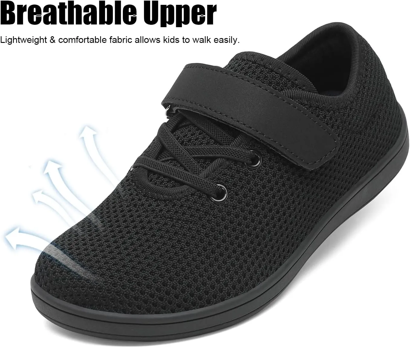 Little/Big Kids Barefoot Shoes Boys Breathable Walking Sneakers Girls Lightweight Wide Toe Box Shoes for Indoor Outdoor