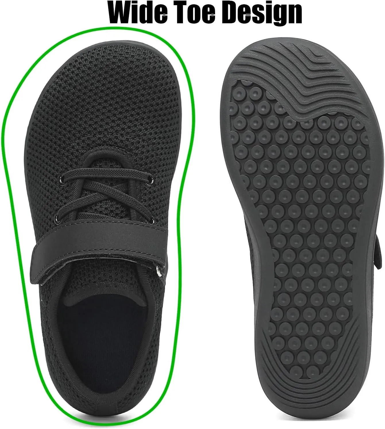 Little/Big Kids Barefoot Shoes Boys Breathable Walking Sneakers Girls Lightweight Wide Toe Box Shoes for Indoor Outdoor
