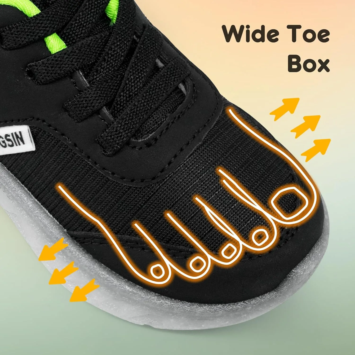 LOUGSIN Kids Light Up Sneakers LED Flashing Tennis Shoes for Boys Girls Lightweight Breathable Flooza Walking Shoes for Toddler and Little Kids
