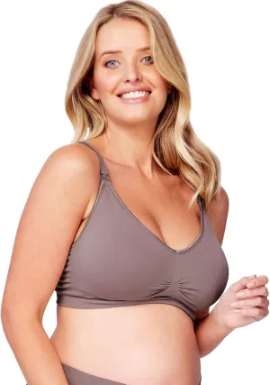 Mamaway Breezy Seamless Nursing Maternity Wireless Bra with Fixed Padding, Odorless, Stretchy for Pregnancy, Breastfeeding