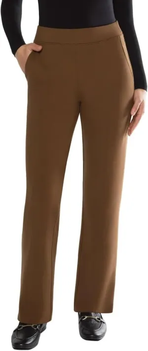 Matty M Women's Pull On Straight Leg Office Pants