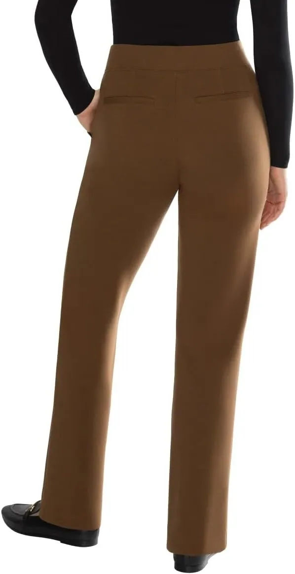 Matty M Women's Pull On Straight Leg Office Pants