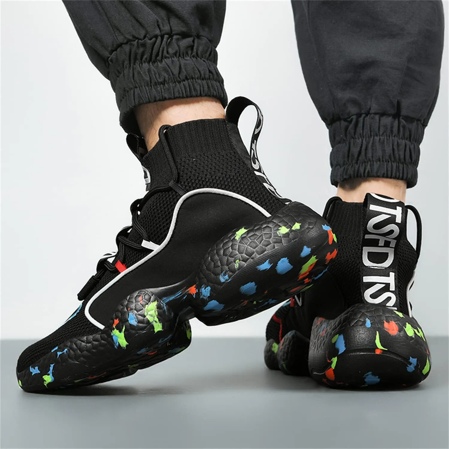 MDPCX Couple Shoes High top Men's Socks Shoes Running Light Breathable Casual Women's Sports Shoes Fashion Sports Shoes Climbing Shoes