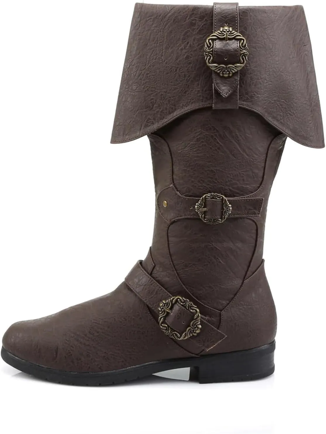 Medieval Male and Female Renaissance Pull On Boots Mid Calf Gothic Boots Halloween Cosplay Cuff Shoes