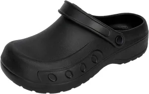 Meidiastra Men Chef Clogs Slip Resistant Garden Clogs with Arch Support Safety Nursing Shoes Work Shoes Water Oil Resistant for Men Food Service