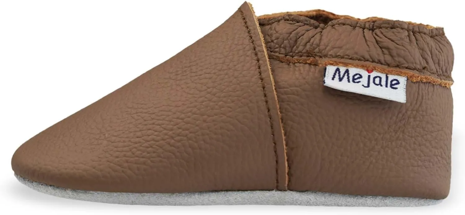 Mejale Baby Boy Girl Shoes Soft Soled Leather Moccasins Anti-Skid Infant Toddler Prewalker