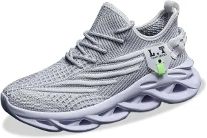 Men Running Shoes Slip On Tennis Walking Shoes Lightweight Breathable Sneakers for Gym Work Casual Soft Sole Trainers Non Slip Athletic Footwear