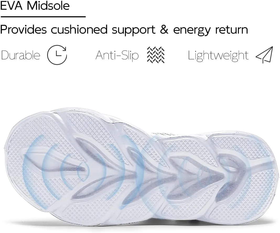 Men Running Shoes Slip On Tennis Walking Shoes Lightweight Breathable Sneakers for Gym Work Casual Soft Sole Trainers Non Slip Athletic Footwear
