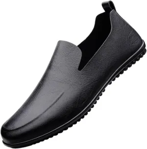 Mens British Soft Leather Flats Slip On Low Top Bean Shoes Office Social Comfy Casual Shoes