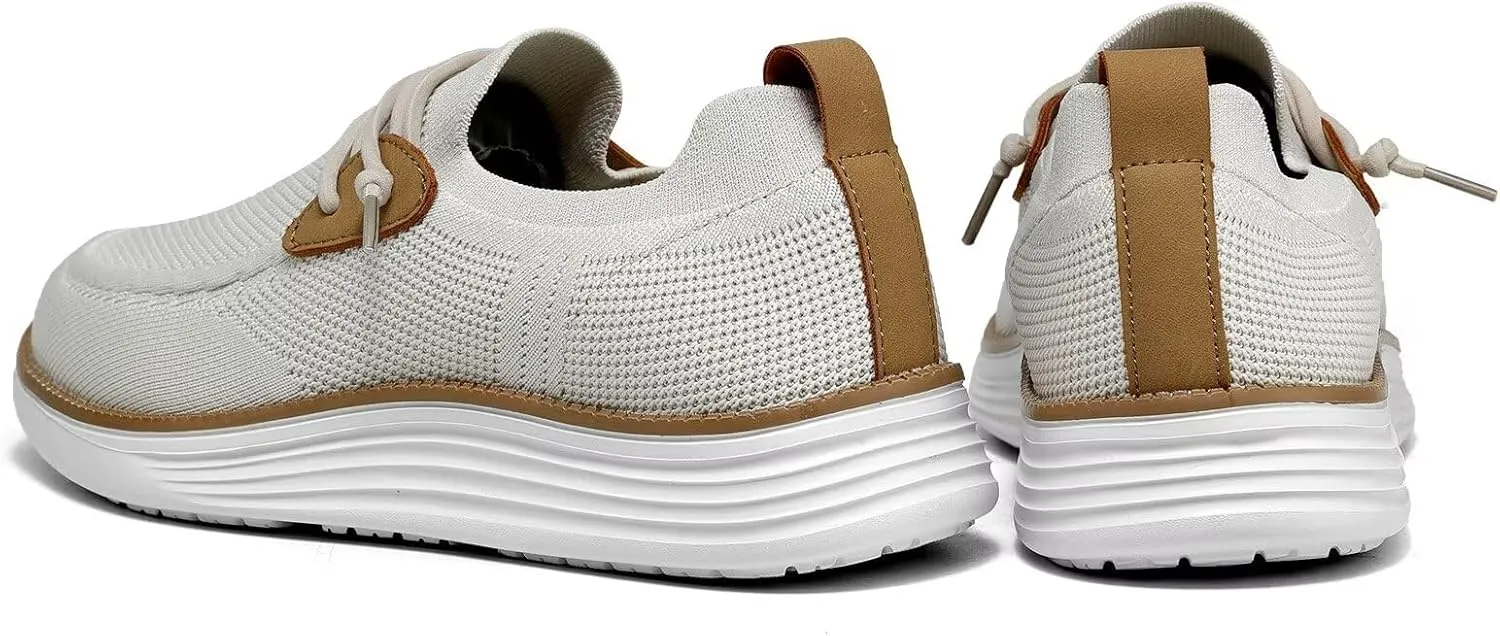 Mens Casual Loafers Shoes Slip On Walking Dress Sneakers Mesh Business Oxfords Work Lightweight Soft Sole Zapatos