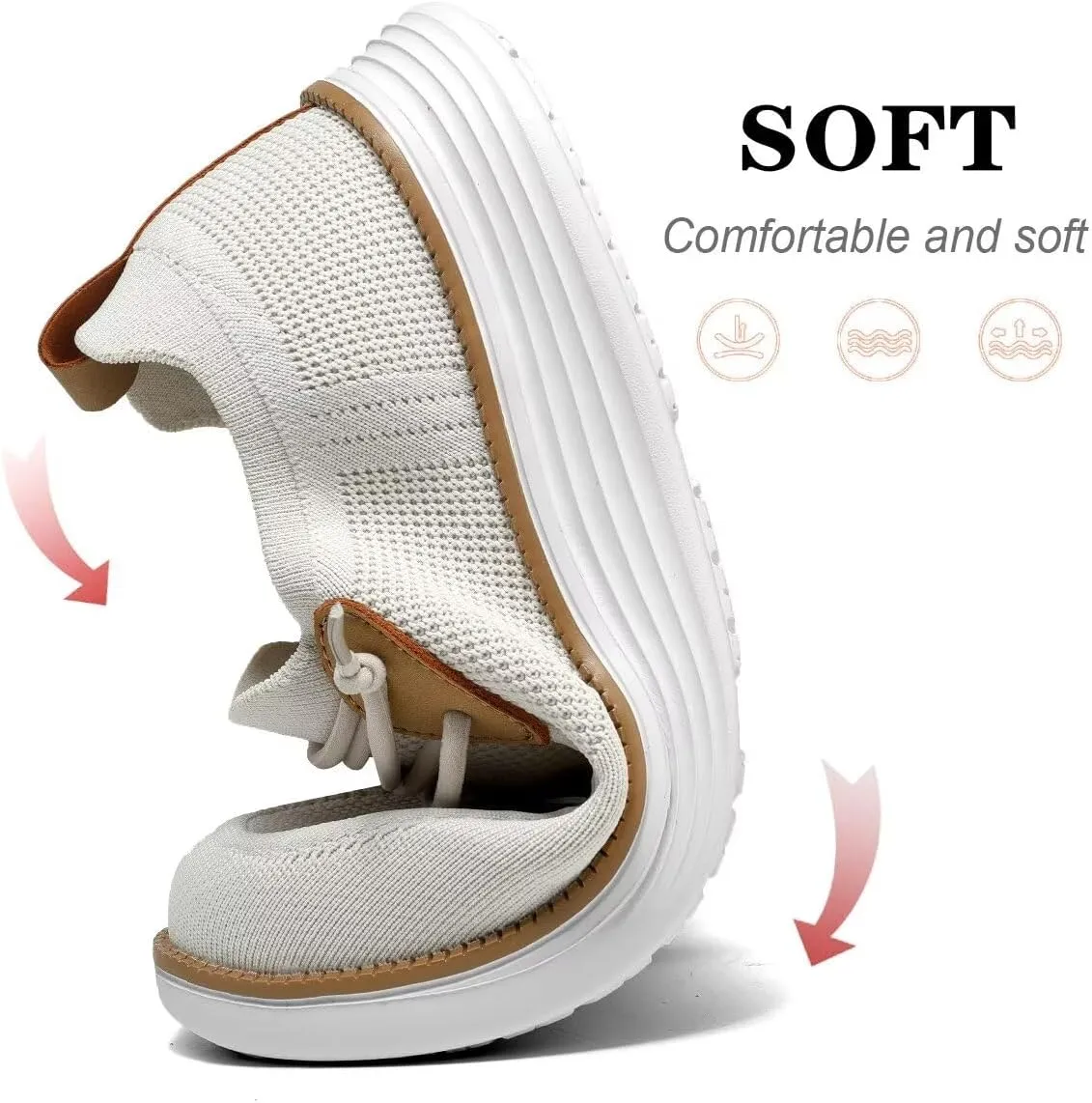 Mens Casual Loafers Shoes Slip On Walking Dress Sneakers Mesh Business Oxfords Work Lightweight Soft Sole Zapatos