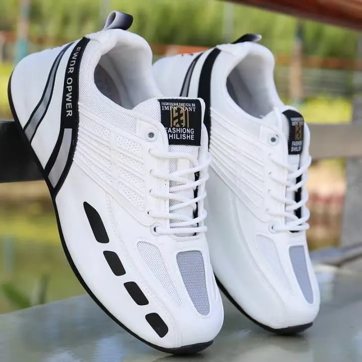 Men's Color Block Trendy Sneakers for Outdoor Activities, Casual Soft Sole Shoes Non Slip Comfy Jogging Shoes