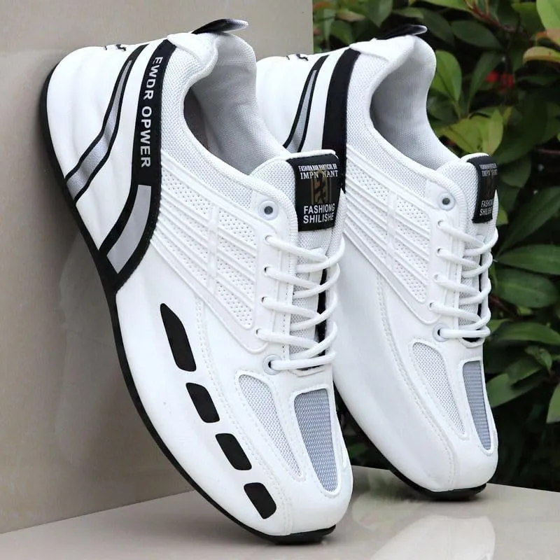 Men's Color Block Trendy Sneakers for Outdoor Activities, Casual Soft Sole Shoes Non Slip Comfy Jogging Shoes
