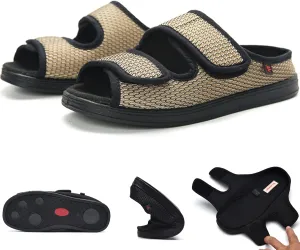 Men's Diabetic Shoes Extra Wide Width Diabetic Sandals,Diabetic Walking Shoes Adjustable Closure Arch Support Orthopedic Shoes for Swollen Feet Plantar Fasciitis