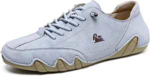Men's Handmade Low Top Waterproof Leather Sneakers Men's Soft Walking Shoes Men's Casual Shoes